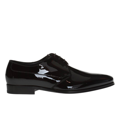 Dolce & Gabbana Patent Leather Derbies In Black