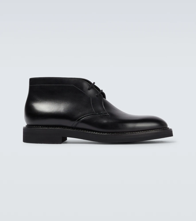 John Lobb Heywood Suede Desert Boots In Black | ModeSens