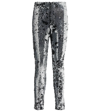 Isabel Marant Black And Silver Madilio Sequinned Leggings
