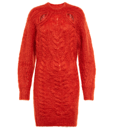 strapless open back dress Orange
