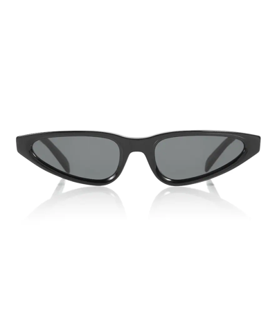 Celine Cat-eye Sunglasses In Shiny Black / Smoke