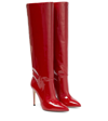 Paris Texas 105mm Crocodile-effect Knee Boots In Lipstick