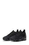 Nike Air Vapormax 2021 Fk Sneaker In Black/ Black/ Metallic Silver