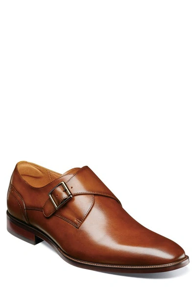 Florsheim Sorrento Monk Strap Shoe In Cognac