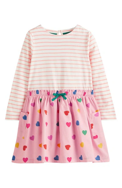 Mini Boden Kids' Hotchpotch Dress In Boto Pink Confetti Heart | ModeSens