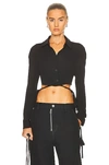 CHRISTOPHER ESBER CROPPED TIE SHIRT