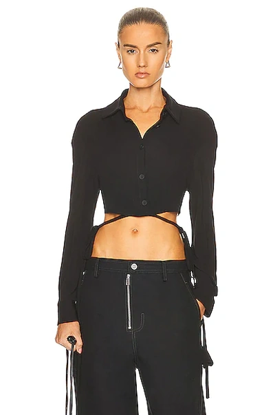 CHRISTOPHER ESBER CROPPED TIE SHIRT