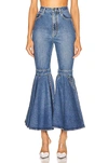 Alaïa Crinoline High-rise Flared Jeans In Blue
