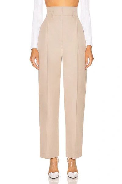 Alaïa High Waisted Trouser In Beige Clair