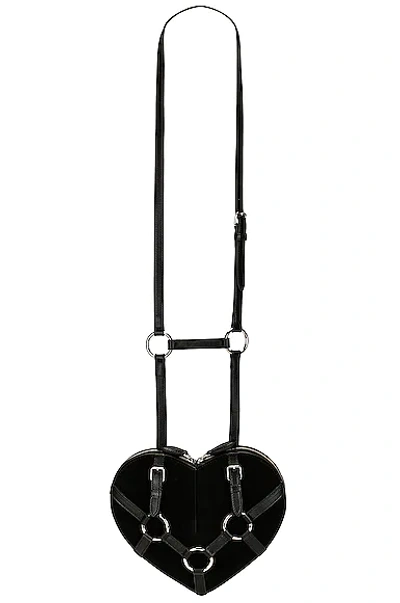 Alaïa Le Caur Embellished Leather Shoulder Bag In Noir