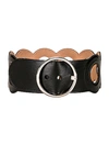 Alaïa Round Leather Belt In Noir
