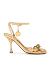 Bottega Veneta Dot 90 Chain-strap Leather Sandals In Cane Sugar
