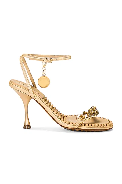Bottega Veneta Dot 90 Chain-strap Leather Sandals In 2624 Cane Sugar