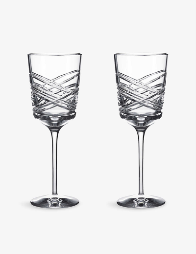 Waterford Aran Crystal White Wine Glasses Set Of Two