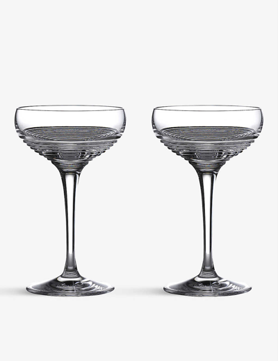 Waterford Mixology Circon Crystal-glass Cocktail Coupes Set Of Two In Clear