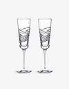 Waterford Aran Crystal Flutes Set Of Two