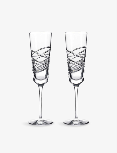 Waterford Aran Crystal Flutes Set Of Two