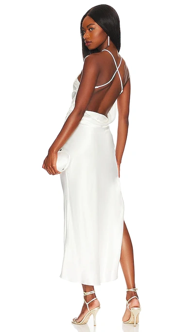 Bardot Mila Cowl Back Slip Dress In White