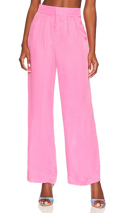 Ena Pelly Lillian Cupro Trouser In Pink