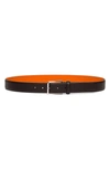 SANTONI REVERSIBLE LEATHER BELT