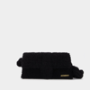 Jacquemus Le Bambidou Shearling Shoulder Bag In Black