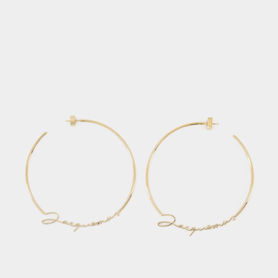 Jacquemus Les Creoles Gold-tone Hoop Earrings In Silver