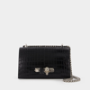 ALEXANDER MCQUEEN TASCHE JEWELLED SATCHEL AUS SCHWARZEM LEDER