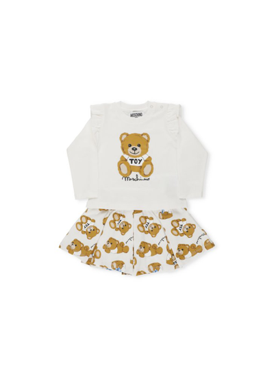 Moschino Teddy Bear Two Pieces Set In Cloud Toy
