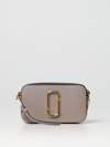 Marc Jacobs The Snapshot Saffiano Leather Bag In Mouse Grey