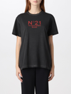 N°21 Women's T-shirts And Top - N 21 - In Black Cotton