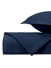 Home Treasures Channel Quilted Twin Coverlet & Sham 3-piece Set In Navy Blue