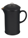 Le Creuset Stoneware Cafetiere French Press In Black