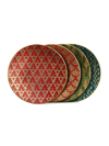 L'objet Fortuny Assorted 4-piece Canape Plate Set In Gold