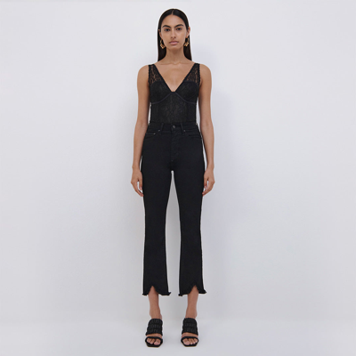 Simkhai Tristan Lingerie Lace Bodysuit In Black