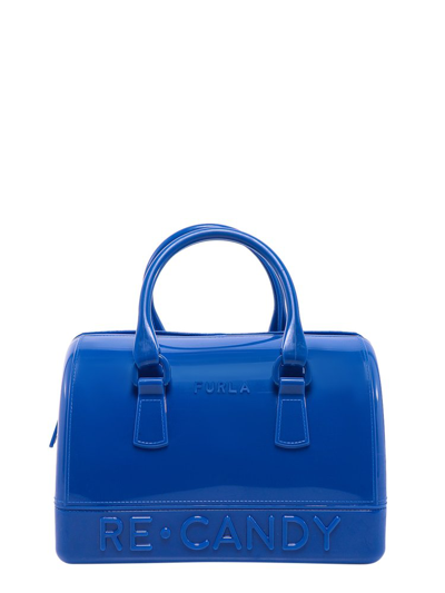 Furla Candy Logo-embossed Mini Bag In Light Pacific (blue)
