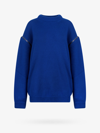 Tom Ford Soft Cashmere Crewneck Zip Sweater In Blue