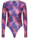 Versace Jeans Couture Tapestry Couture Tapestry Couture Bodysuit In Pink
