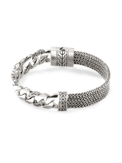 John Hardy Classic Chain Silver Diamond Pavé Mini Chain Bracelet