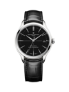 BAUME & MERCIER MEN'S CLIFTON STAINLESS STEEL & ALLIGATOR ROUND WATCH