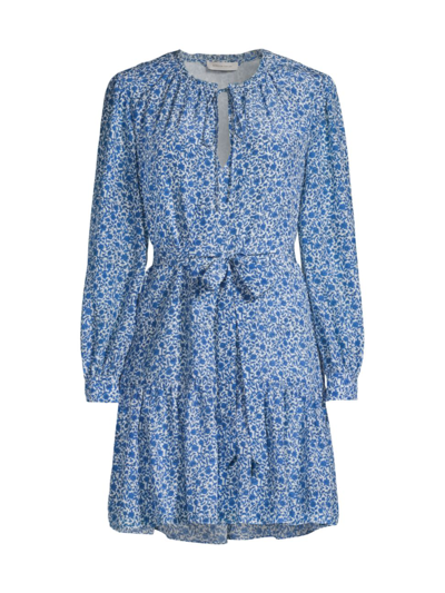 Mini Abito Rebecca Taylor Violet Fleur – Seta 100%, Scollo A V, Manica Lunga – Nuovo Con Etichette - 5