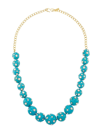 KENNETH JAY LANE WOMEN'S GOLDTONE CRYSTAL & TURQUOISE RESIN NECKLACE