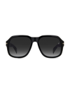 David Beckham Men's 7090/s 55mm Square Sunglasses In Black