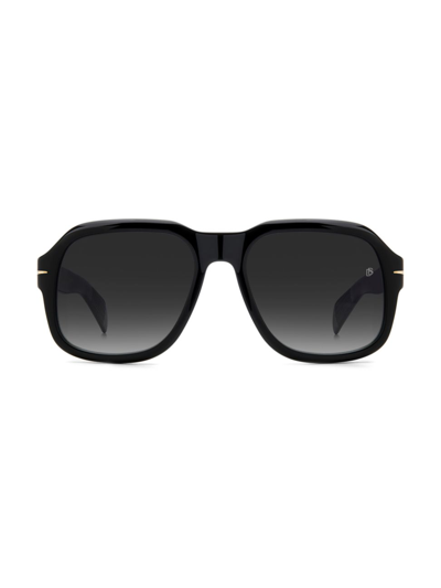 David Beckham Men's 7090/s 55mm Square Sunglasses In Black