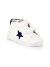 Golden Goose Baby's & Little Kid's June Suede Star Sneakers In White Dark Blue