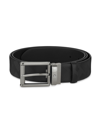 MONTBLANC MEN'S BRANDED BUCKLE LEATHER BELT