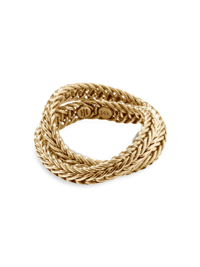 John Hardy Kami 14k Yellow Gold Interlocked Chain Ring