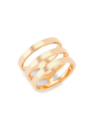 Repossi Berbere 18k Rose Gold Triple-band Ring In Pink Gold