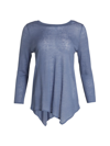 Nic + Zoe Featherweight Angled Sweater In Cornflower