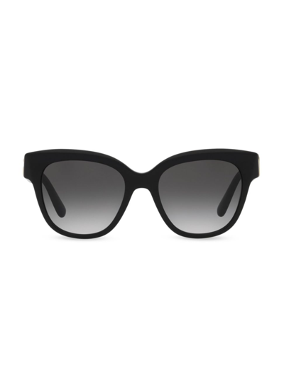 Dolce & Gabbana 53mm Butterfly Sunglasses In Black