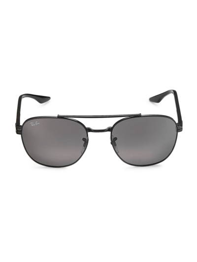 Ray Ban Ray-ban Polarized Square Sunglasses, 55mm In Black